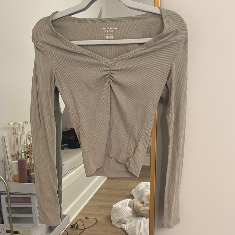American Eagle Outfitters Women's Tan Top